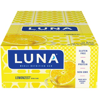 Luna Gluten-Free Nutrition Bars, LemonZest