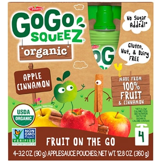 GoGo Squeez Organic Applesauce On-the-Go Apple Cinnamon