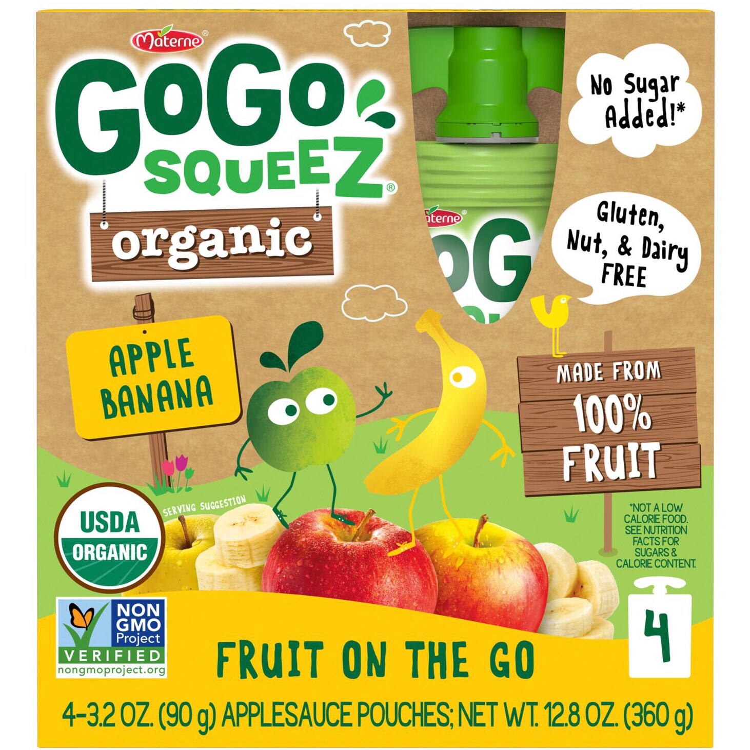 GoGo Squeez Organic Applesauce On-the-Go, Apple Banana