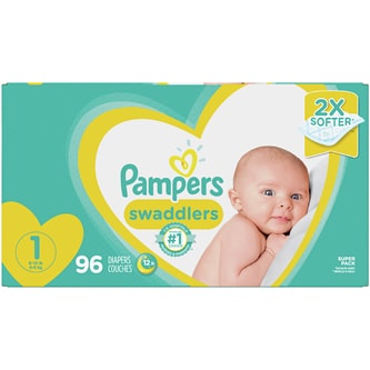 Pampers Swaddlers Diapers, Size 1, 8-14lb