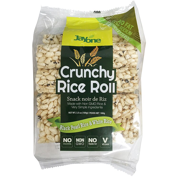 Jayone Crunchy Rice Rolls, Black Pearl and White Rice