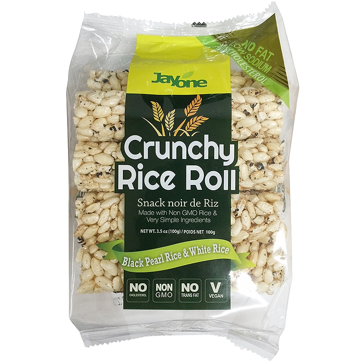 Jayone Crunchy Rice Rolls, Black Pearl and White Rice