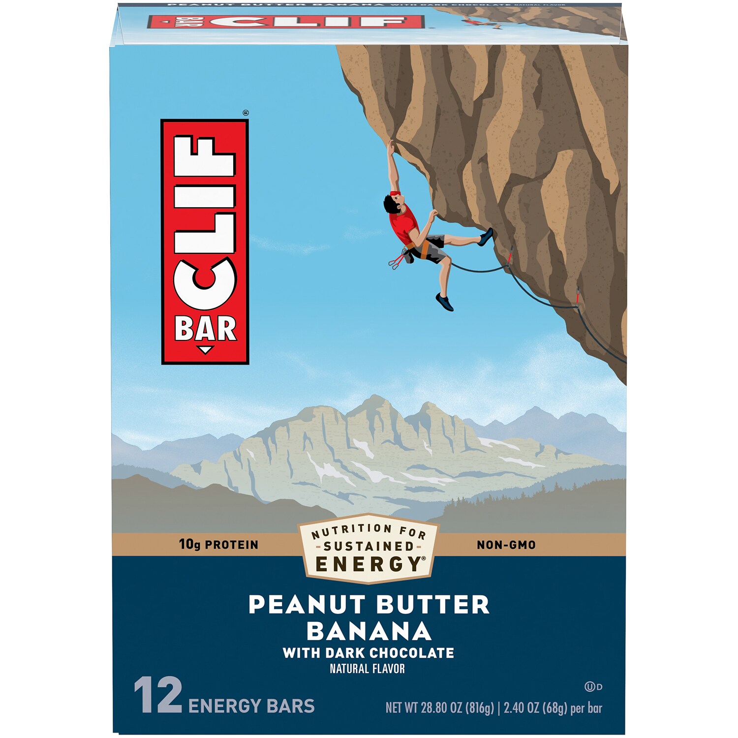 Clif Energy Bars, Peanut Butter Banana with Dark Chocolate