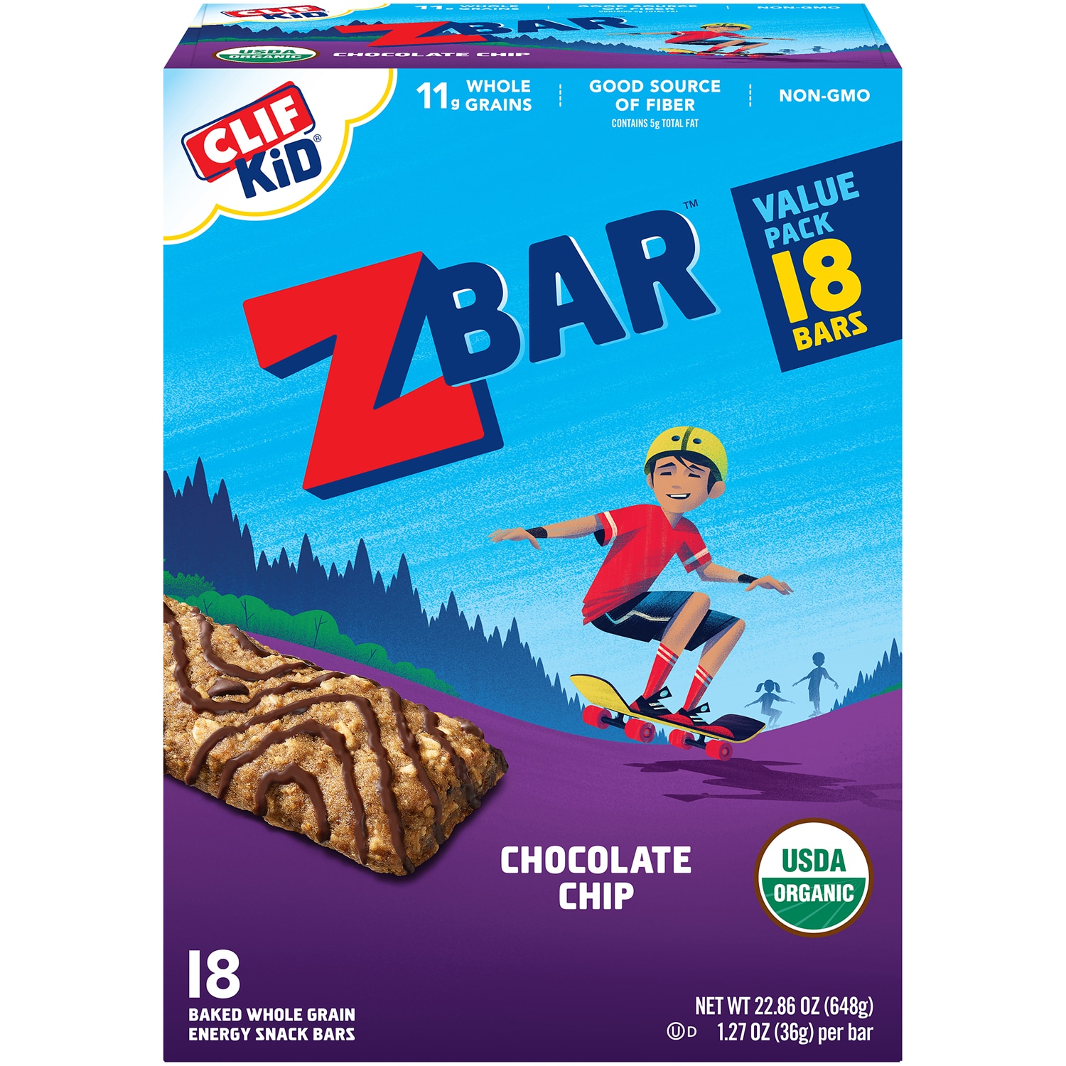 Clif Kid Organic Zbars, Chocolate Chip