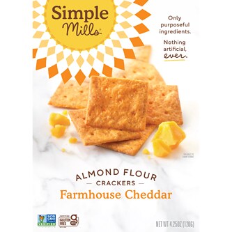 Simple Mills Almond Flour Crackers, Farmhouse Cheddar