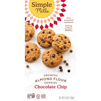 Simple Mills Crunchy Almond Flour Cookies, Chocolate Chip