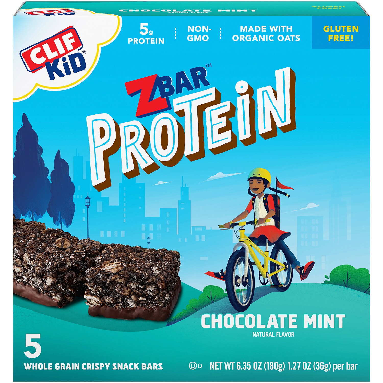 Clif Kid Protein Zbars, Chocolate Mint