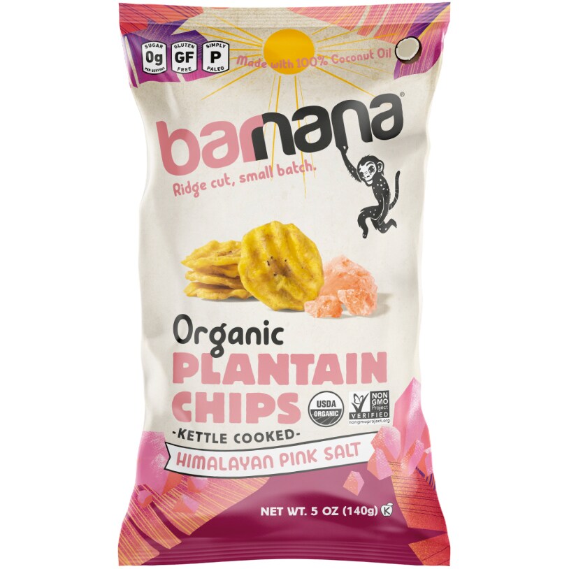 Barnana Organic Plantain Chips, Himalayan Pink Sea Salt