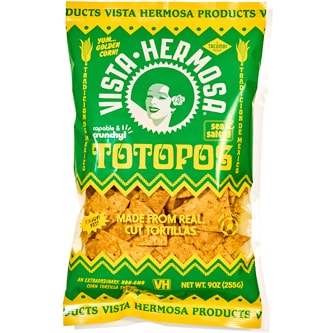 Vista Hermosa Totopos Tortilla Chips, Sea Salted