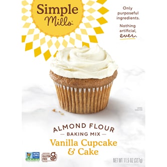 Simple Mills Almond Flour Baking Mix, Vanilla Cupcake & Cake