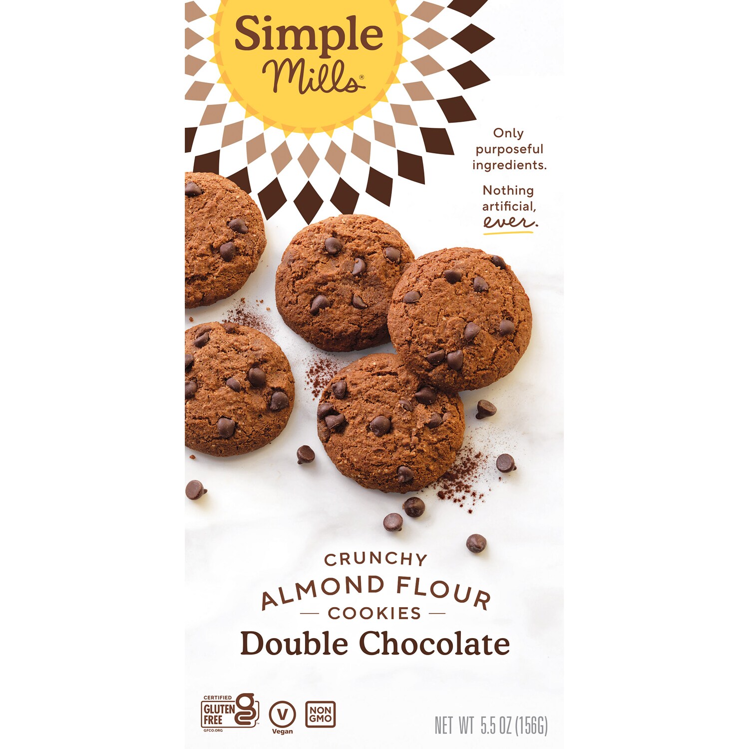 Simple Mills Crunchy Almond Flour Cookies, Double Chocolate