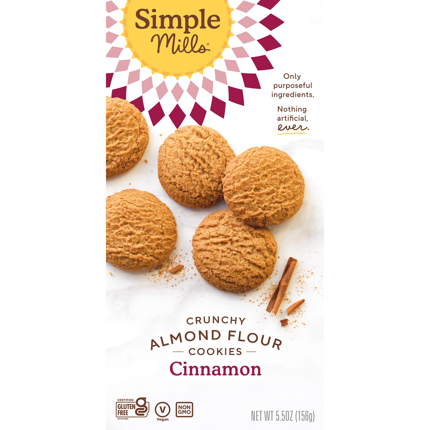 Simple Mills Crunchy Almond Flour Cookies, Cinnamon