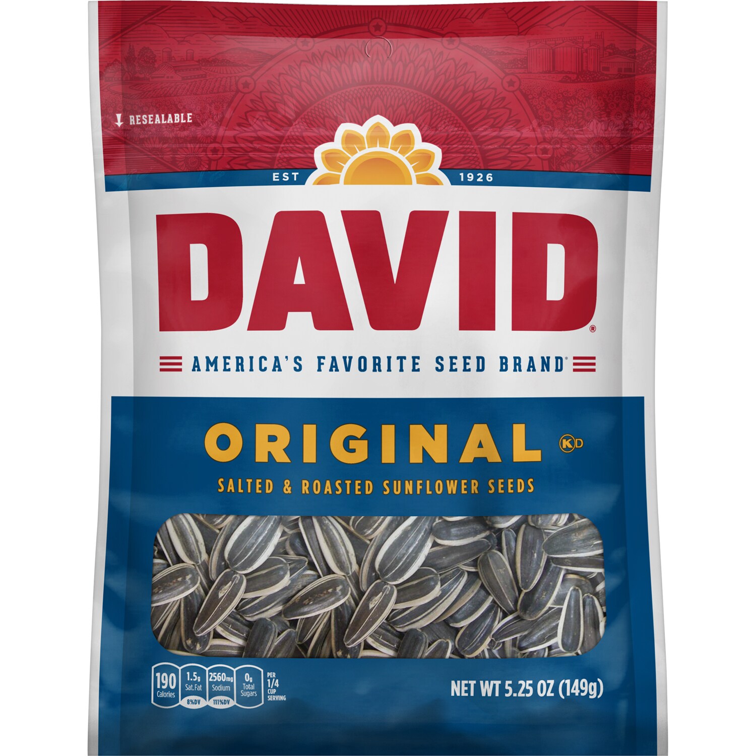 David Salted & Roasted Sunflower Seeds, Original