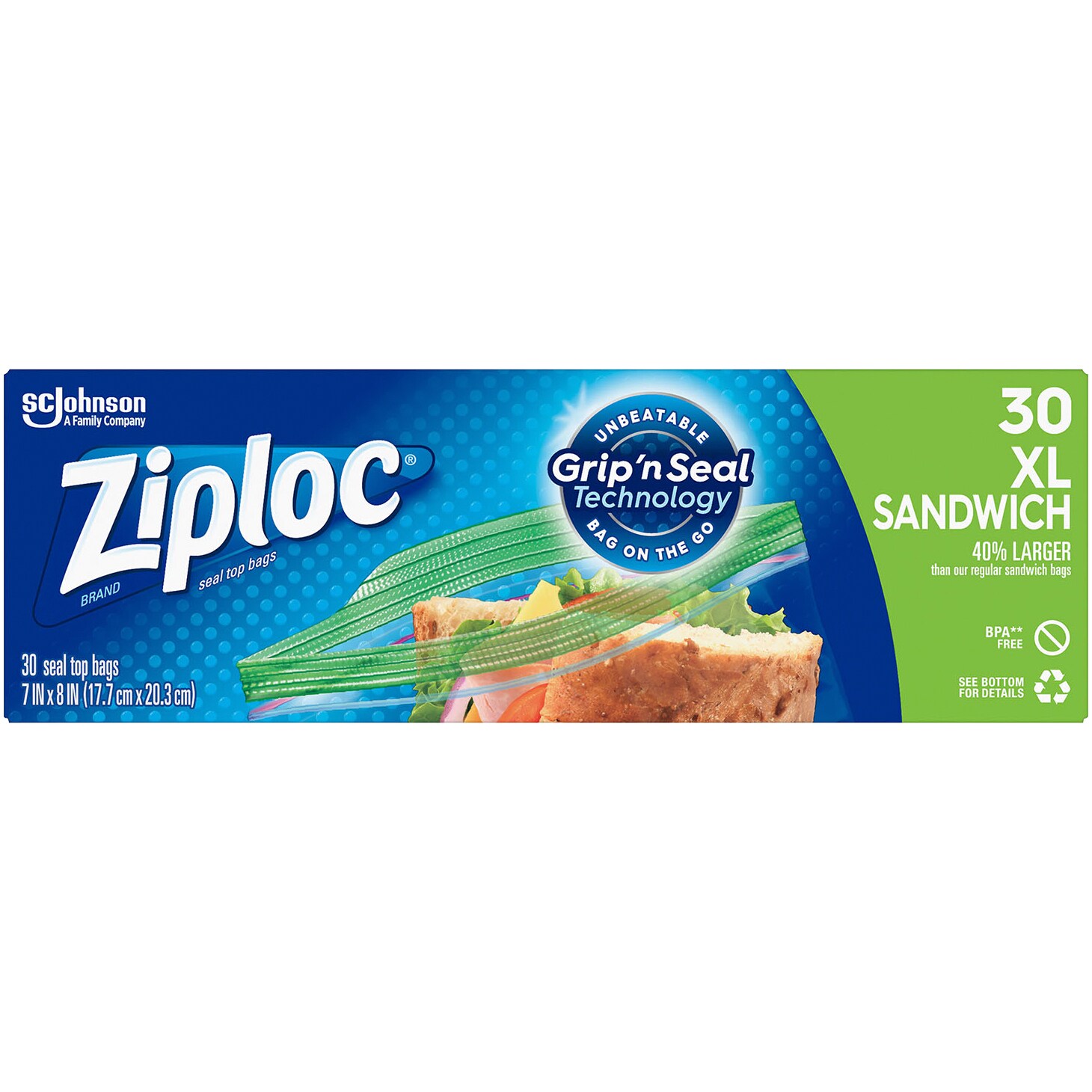 Ziploc Seal Top XL Sandwich Bags