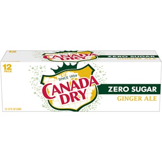 Canada Dry Zero Sugar Ginger Ale, Cans