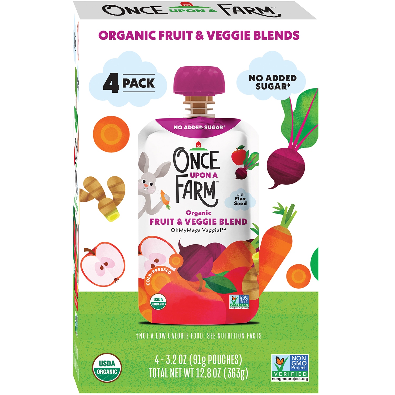 Once Upon a Farm Organic Fruit & Veggie Blend, OhMyMega Veggie!