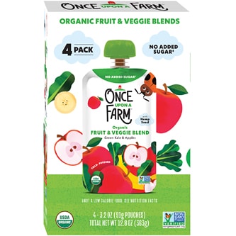 Once Upon a Farm Organic Fruit & Veggie Blend, Green Kale & Apple