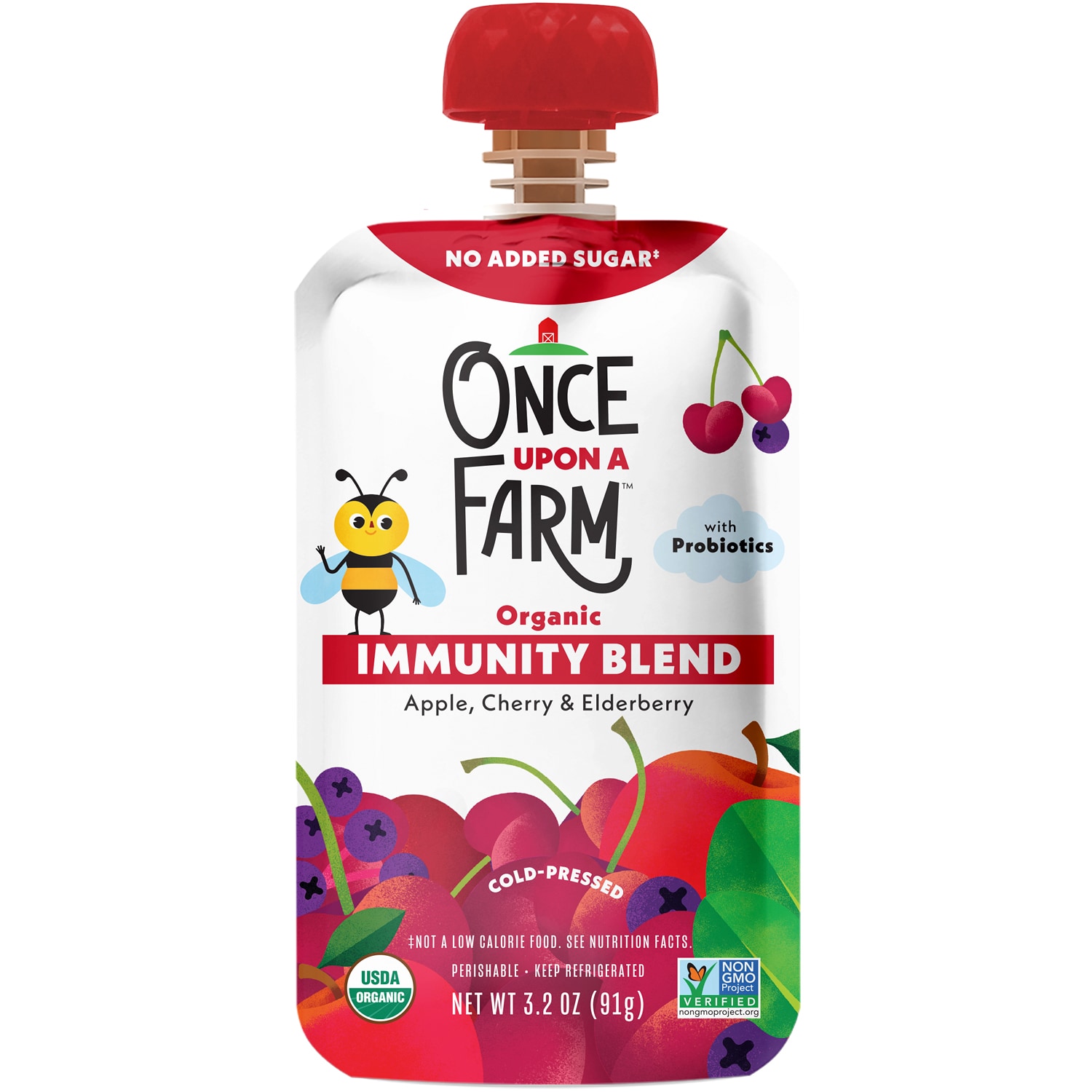 Once Upon a Farm Organic Immunity Blend, Apple, Cherry & Elderberry