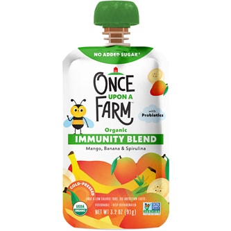 Once Upon a Farm Organic Immunity Blend, Mango, Banana & Spirulina