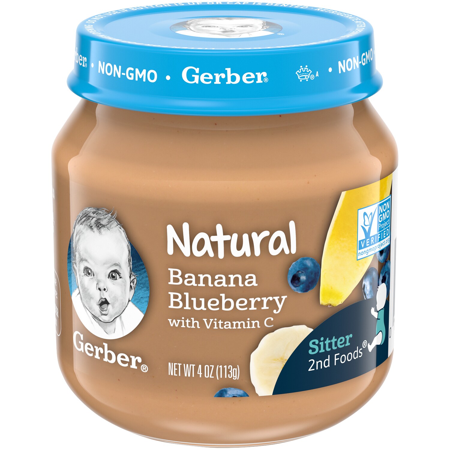 Gerber Natural 2nd Foods, Banana Blueberry