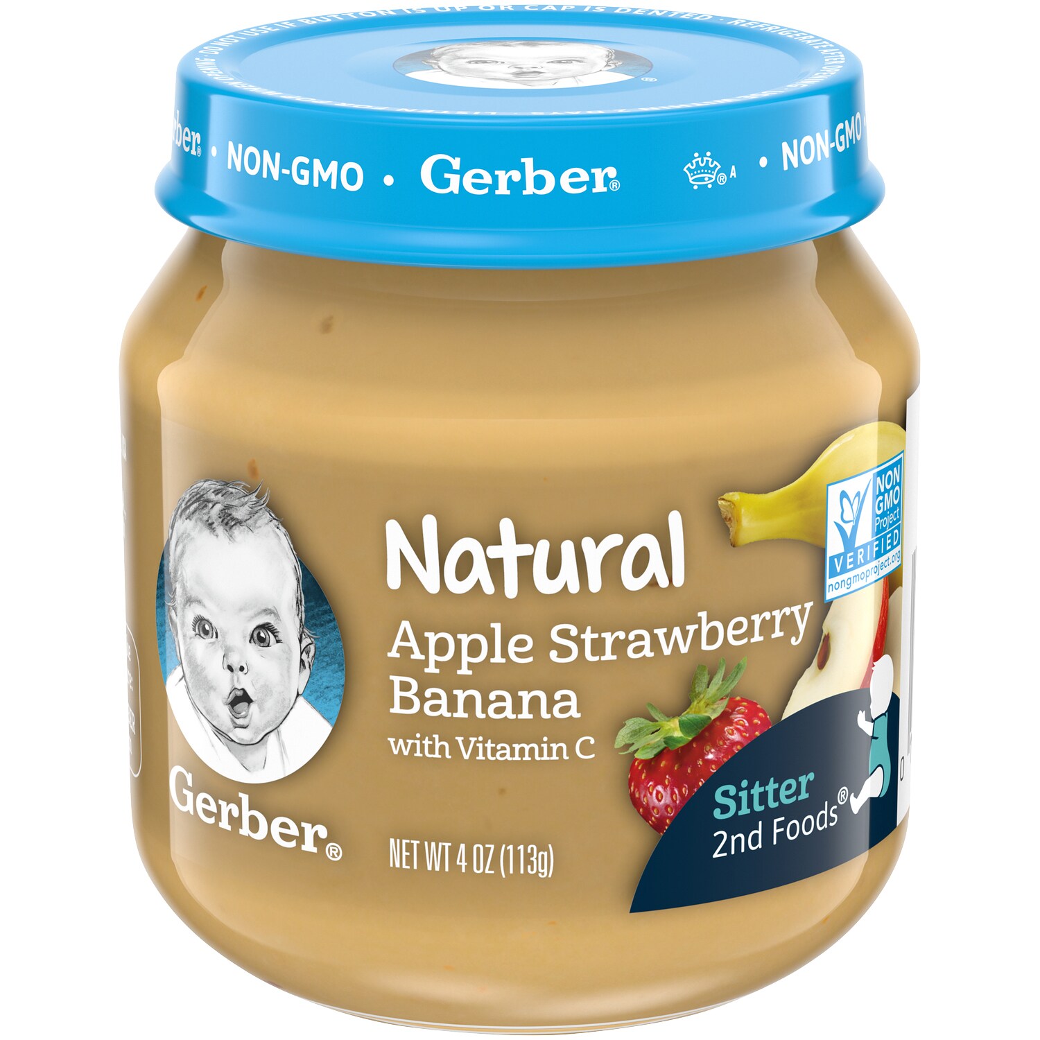 Gerber Natural 2nd Foods, Apple Strawberry Banana
