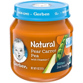 Gerber Natural 2nd Foods, Pear Carrot Pea