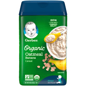 Gerber Organic Oatmeal, Banana