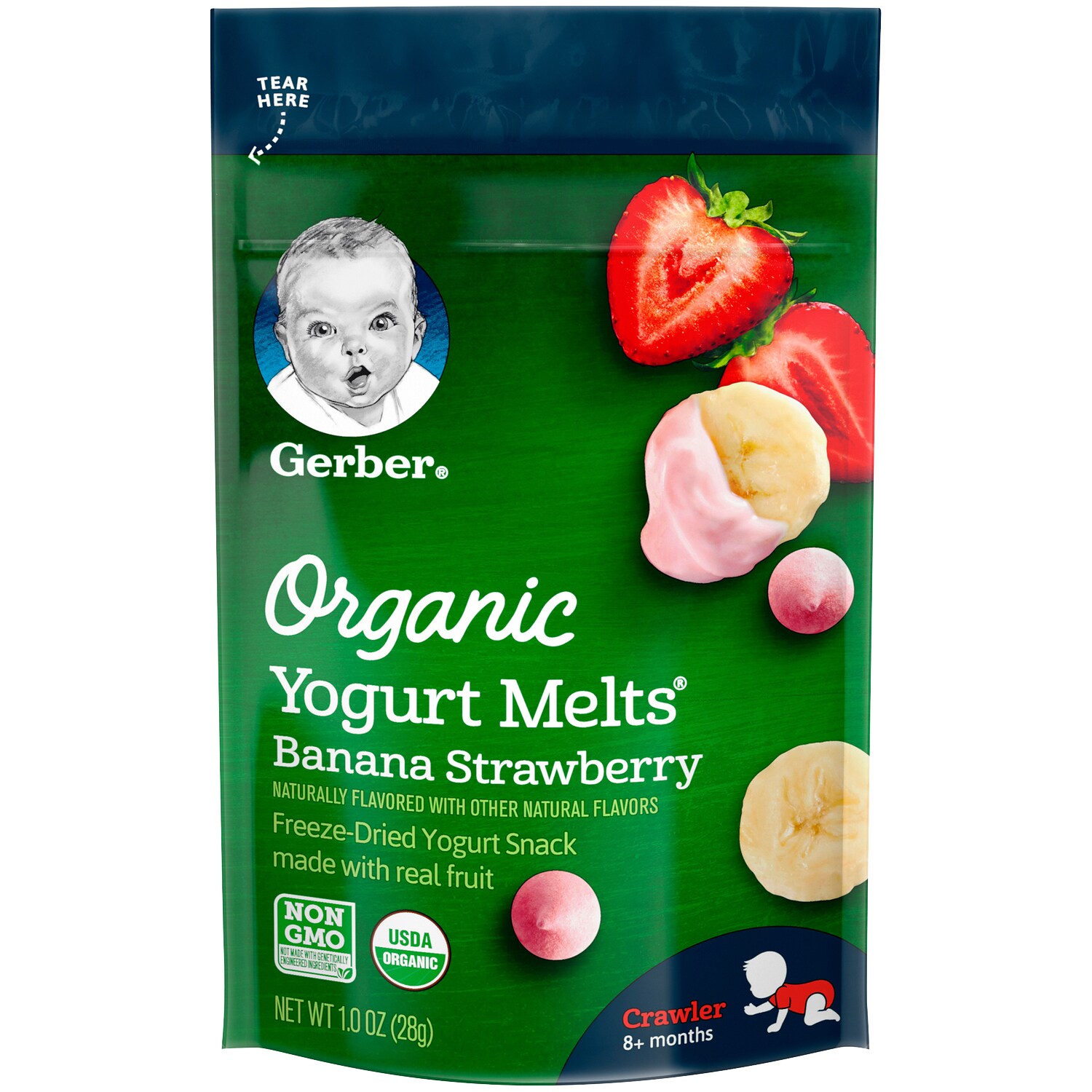 Gerber Organic Yogurt Melts, Banana Strawberry