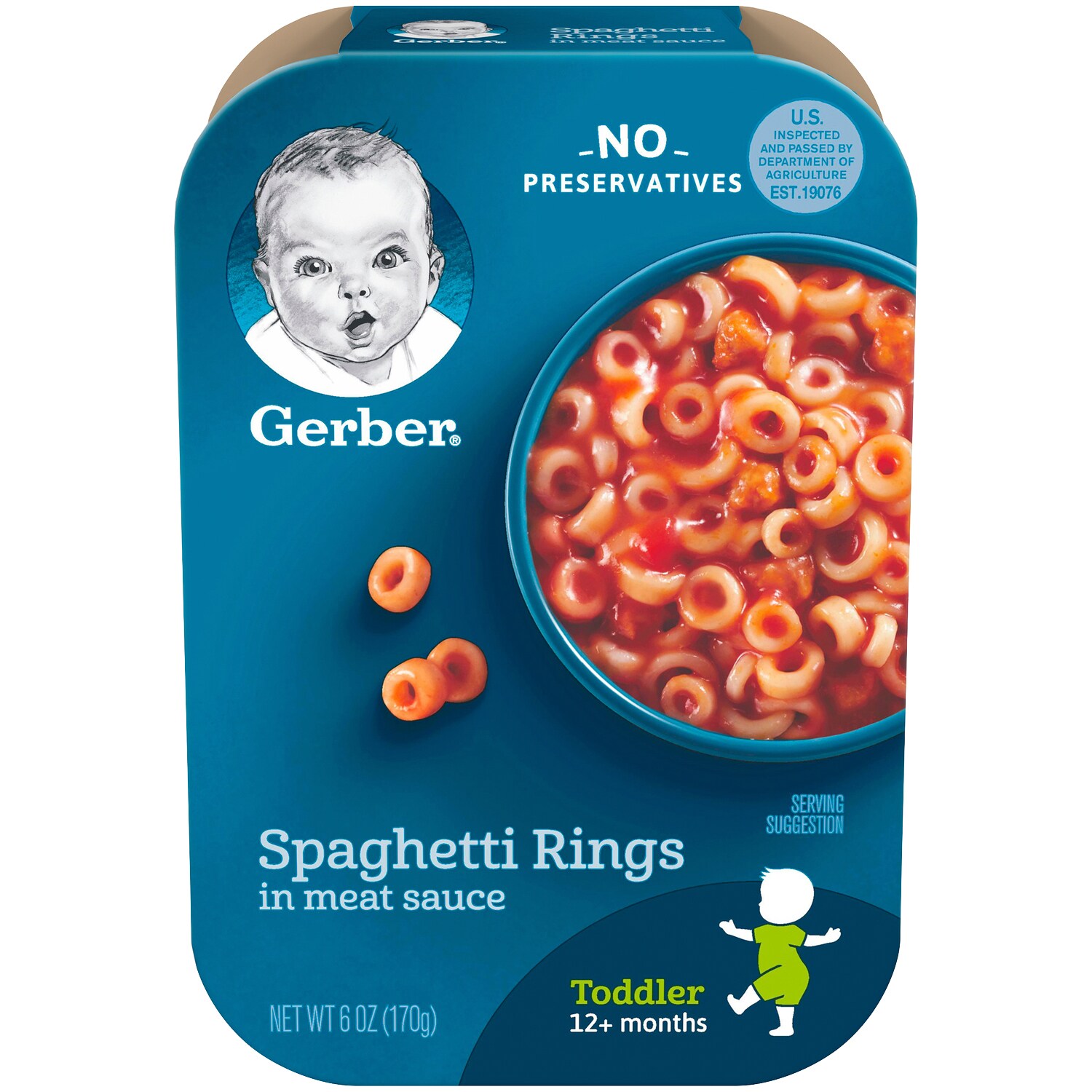 Gerber Toddler Meals, Spaghetti Rings in Meat Sauce