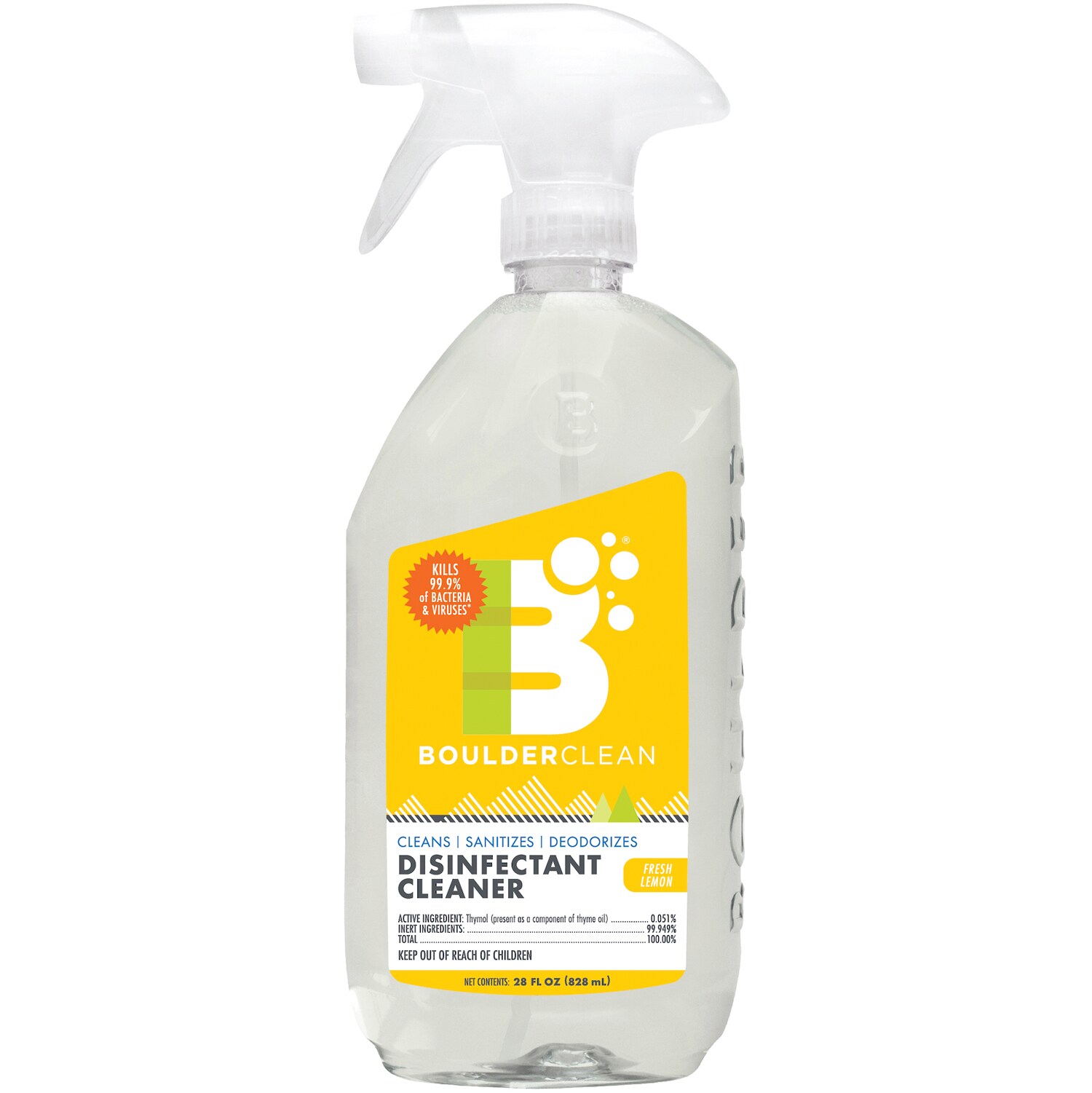 BoulderClean Disinfectant Cleaner, Fresh Lemon