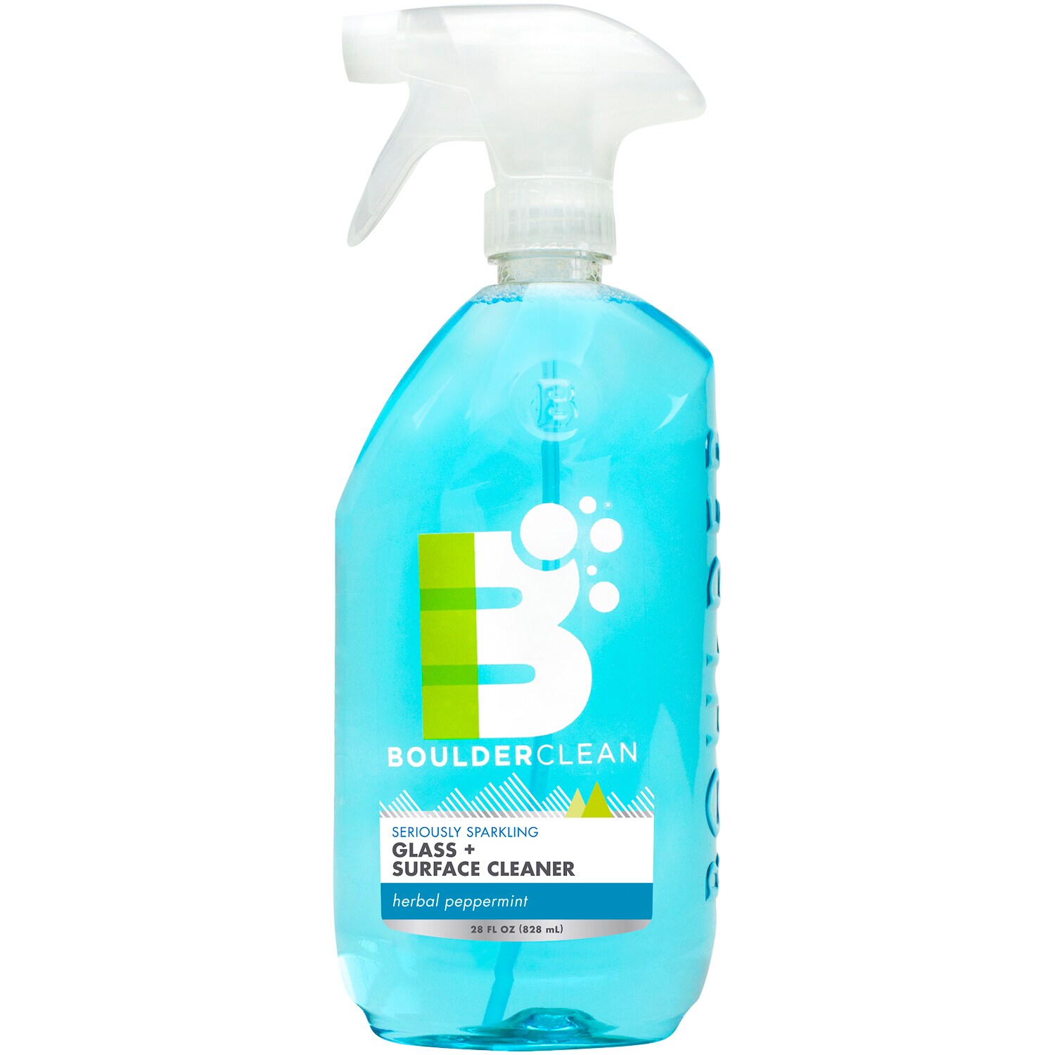 BoulderClean Glass + Surface Cleaner, Herbal Peppermint