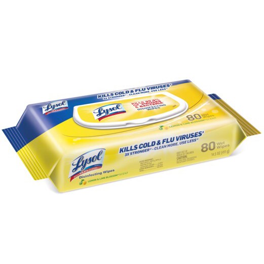 Lysol Disinfecting Wipes, Lemon and Lime Blossom Scent