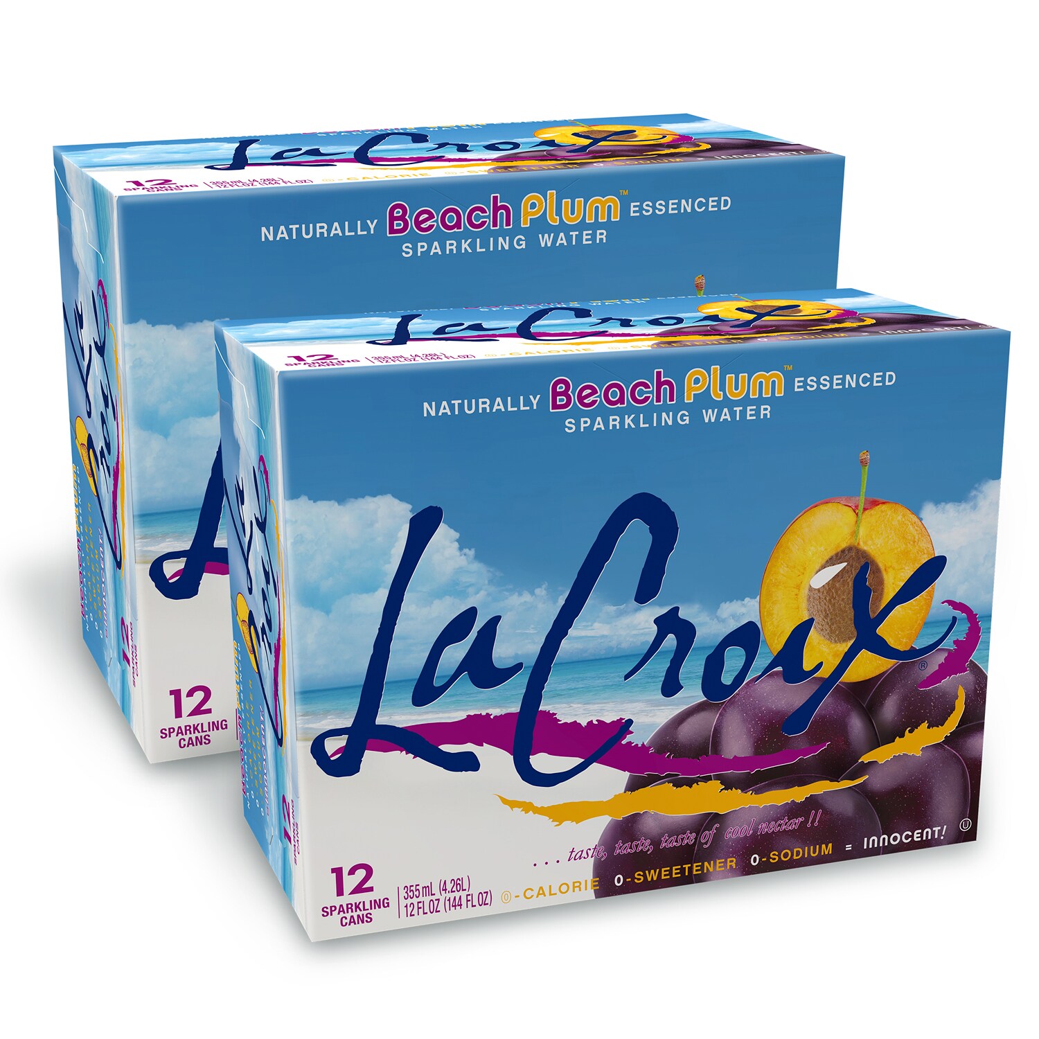 LaCroix Sparkling Water, Beach Plum, Cans