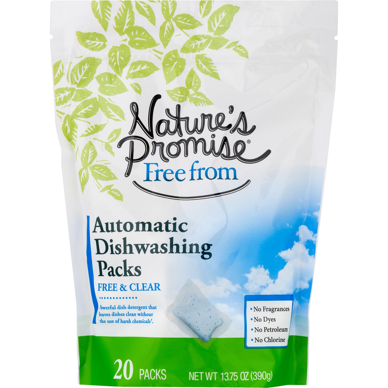 Nature's Promise Automatic Dishwashing Packs, Free & Clear
