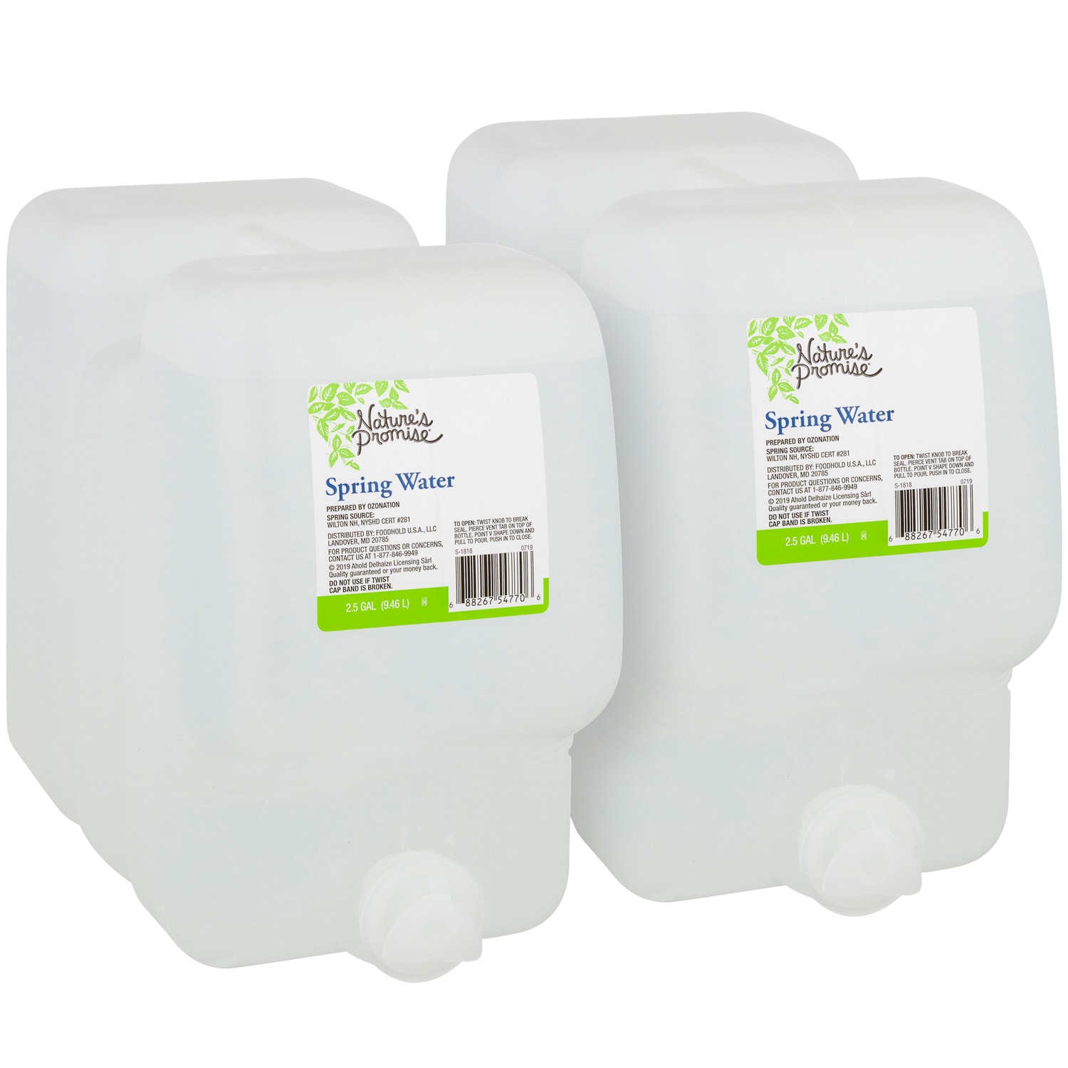 Nature's Promise Natural Spring Water, Plastic Bottle