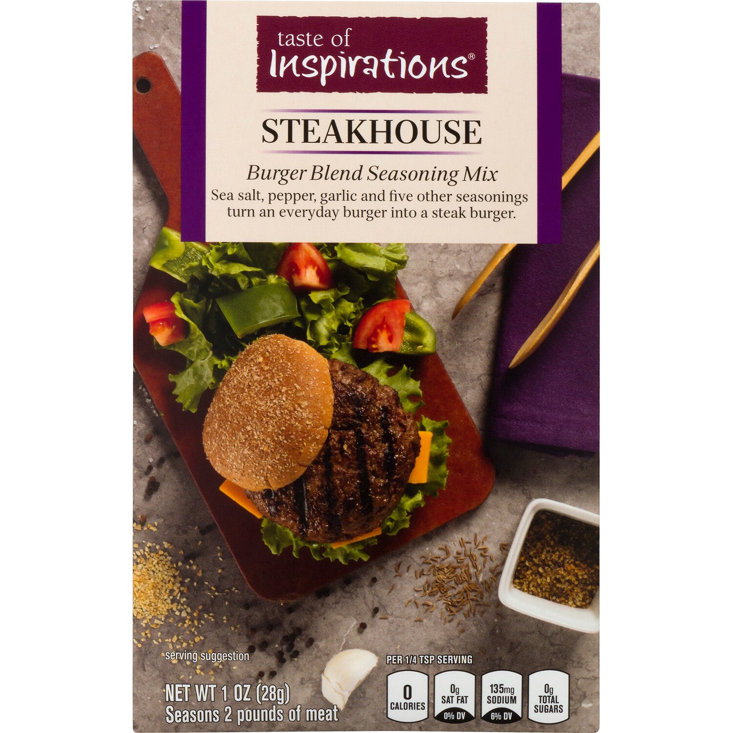 Taste of Inspirations Burger Blend Seasoning Mix, Steakhouse