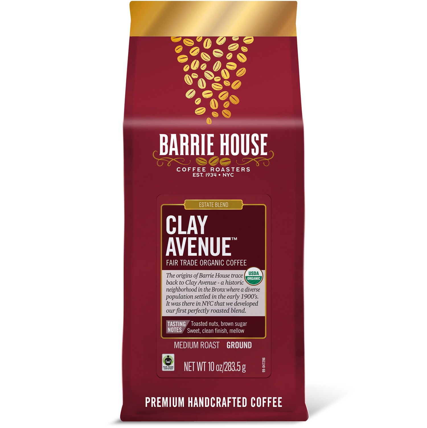 Barrie House Organic Fair Trade Ground Coffee, Clay Avenue 