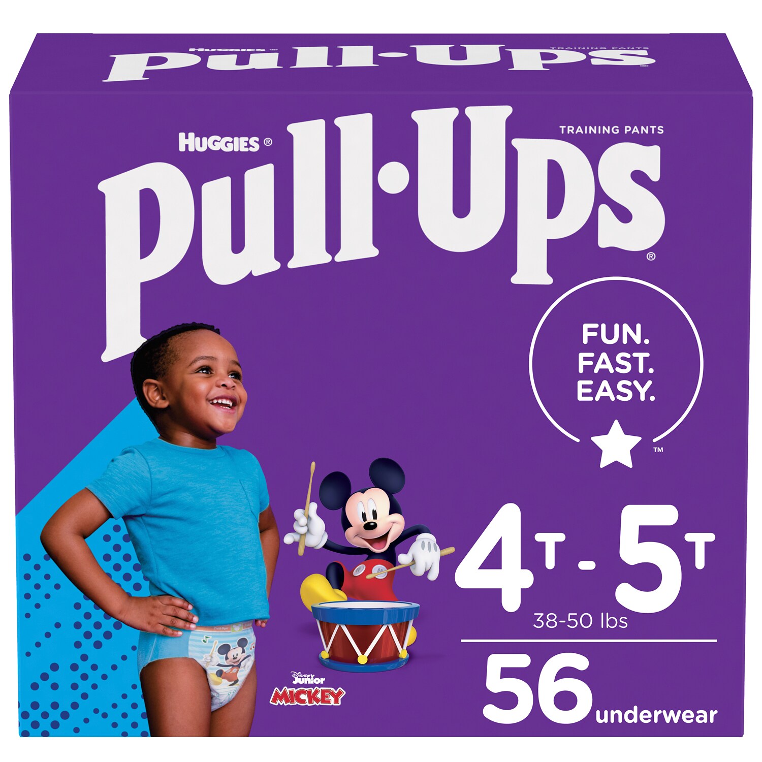 Huggies Pull-Ups Training Pants, Size 4T-5T, Boys