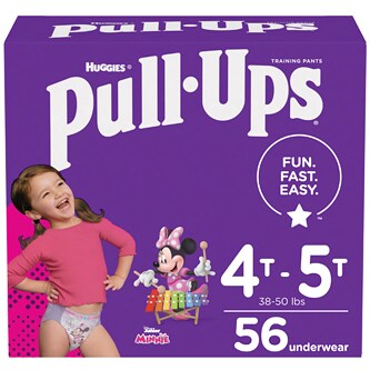 Huggies Pull-Ups Training Pants, Size 4T-5T, Girls 