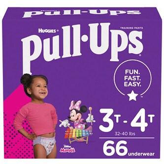 Huggies Pull-Ups Training Pants, Size 3T-4T, Girls