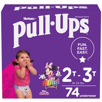 Huggies Pull-Ups Training Pants, Size 2T-3T, Girls