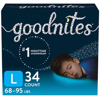 Huggies Goodnites NightTime Underwear, Large, Boys
