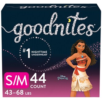 Huggies Goodnites NightTime Underwear, Small/Medium, Girls