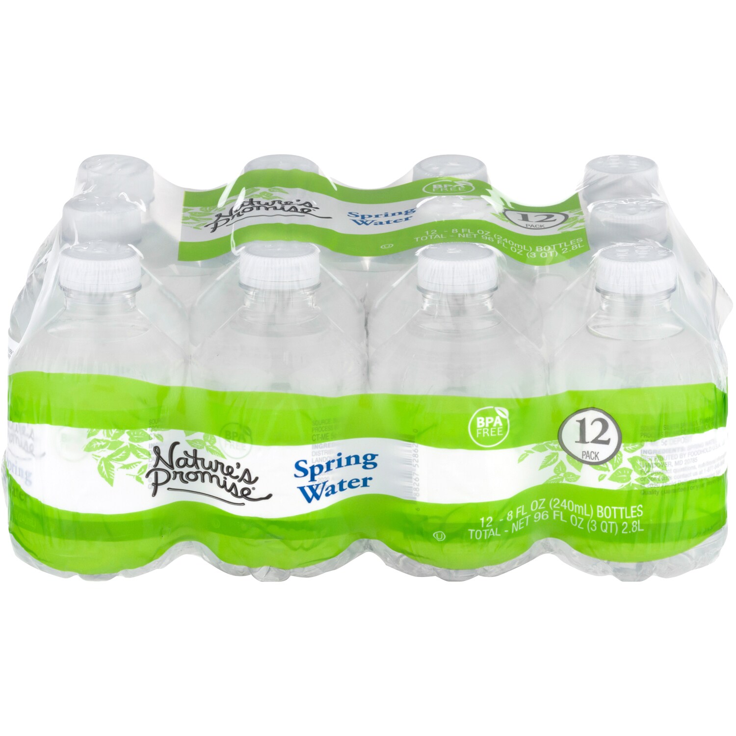 Nature's Promise Spring Water, Plastic Bottles