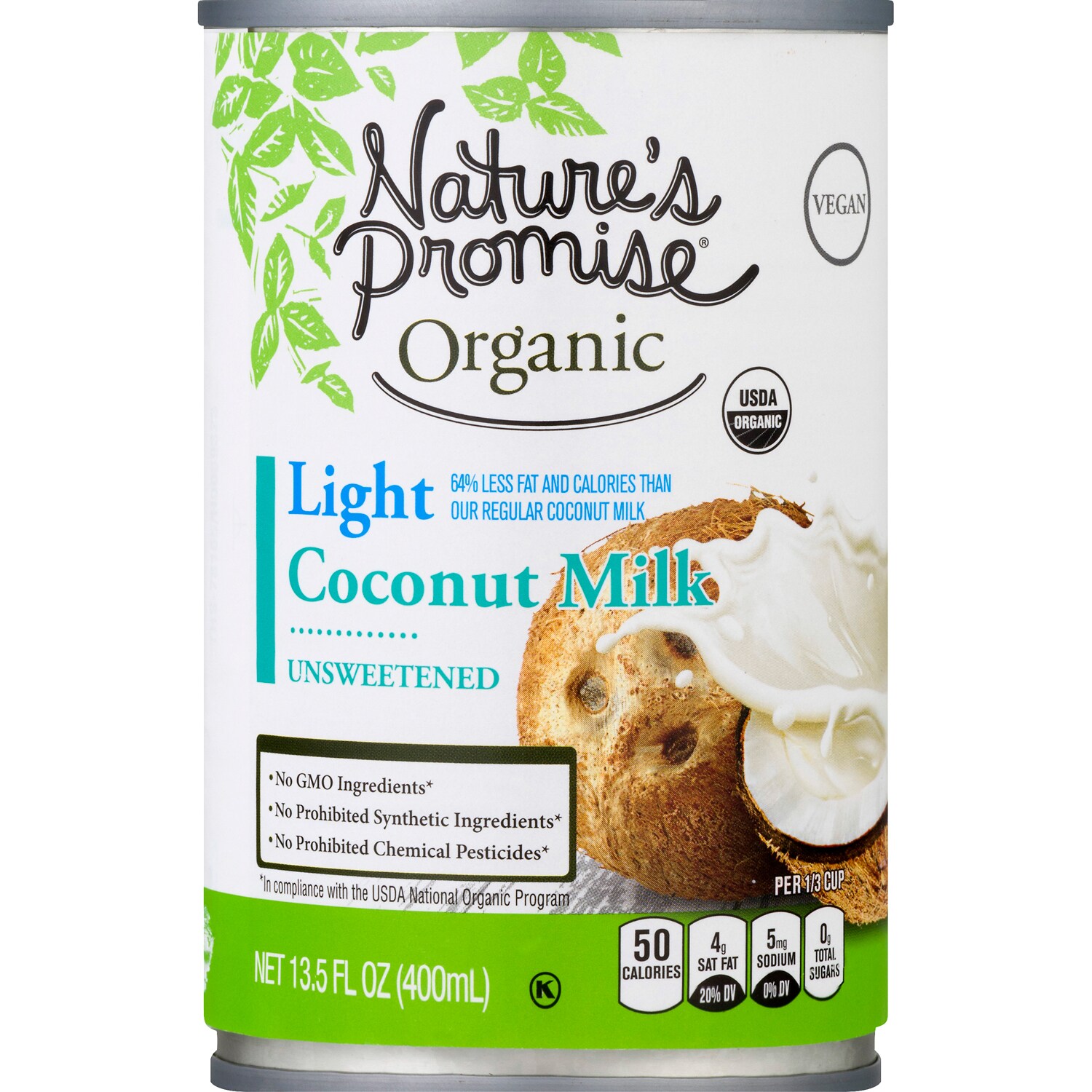 Nature's Promise Organic Light Coconut Milk, Unsweetened