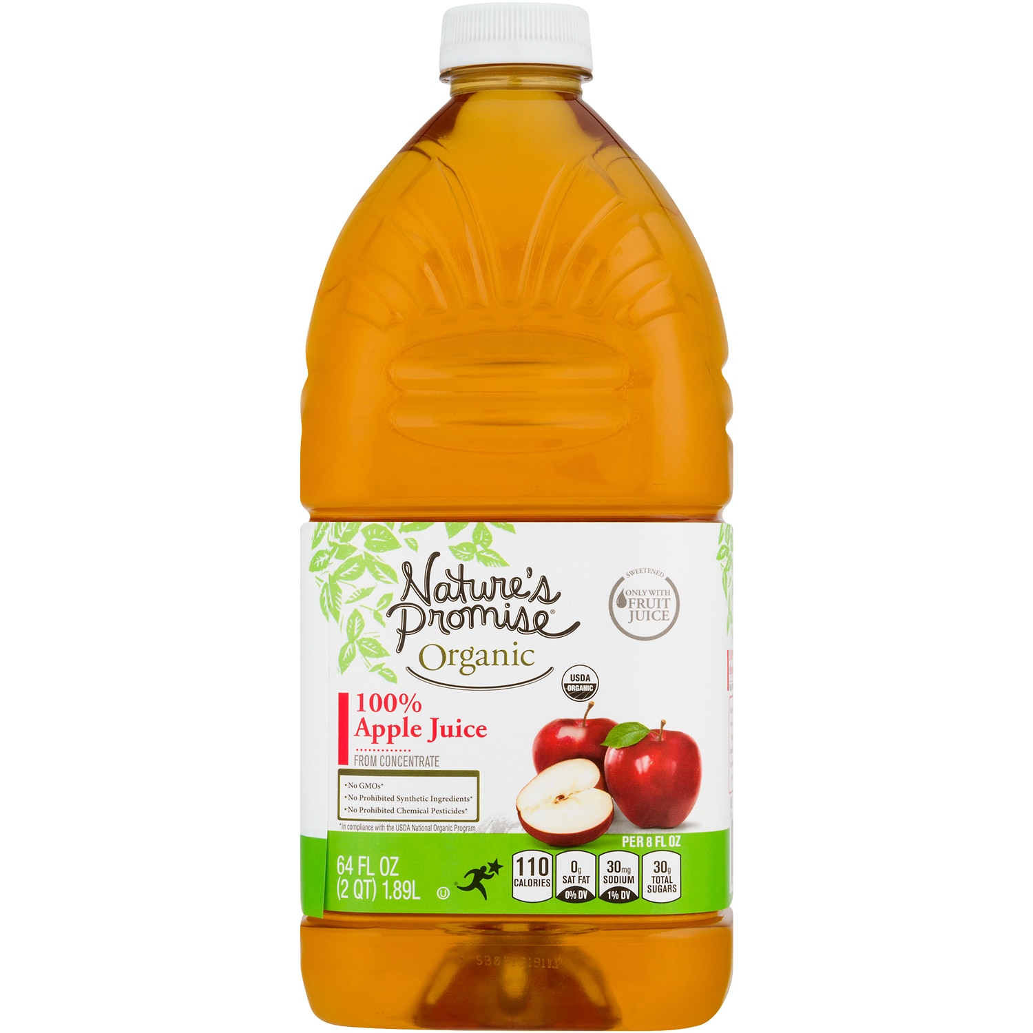 Nature's Promise Organic 100% Apple Juice, Plastic Bottle