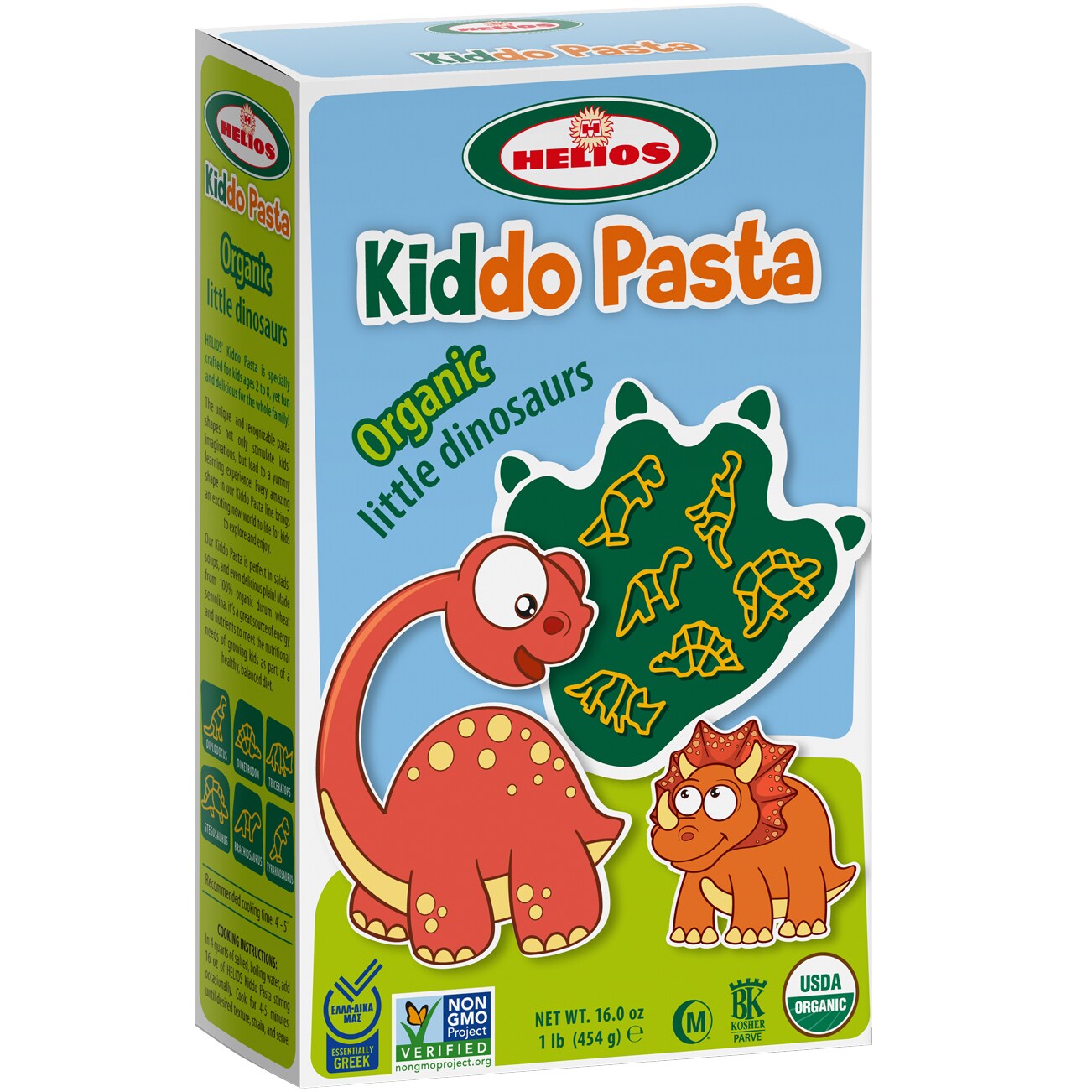 Helios Organic Kiddo Pasta, Little Dinosaurs