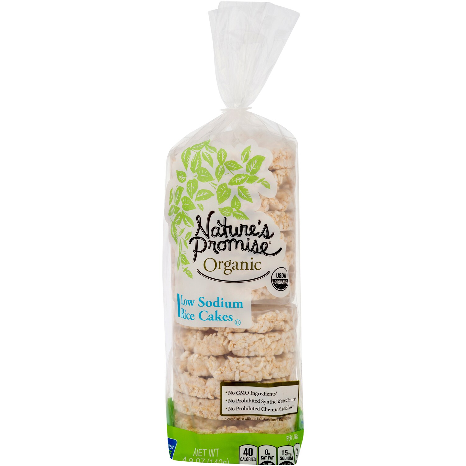 Nature's Promise Organic Rice Cakes, Low Sodium