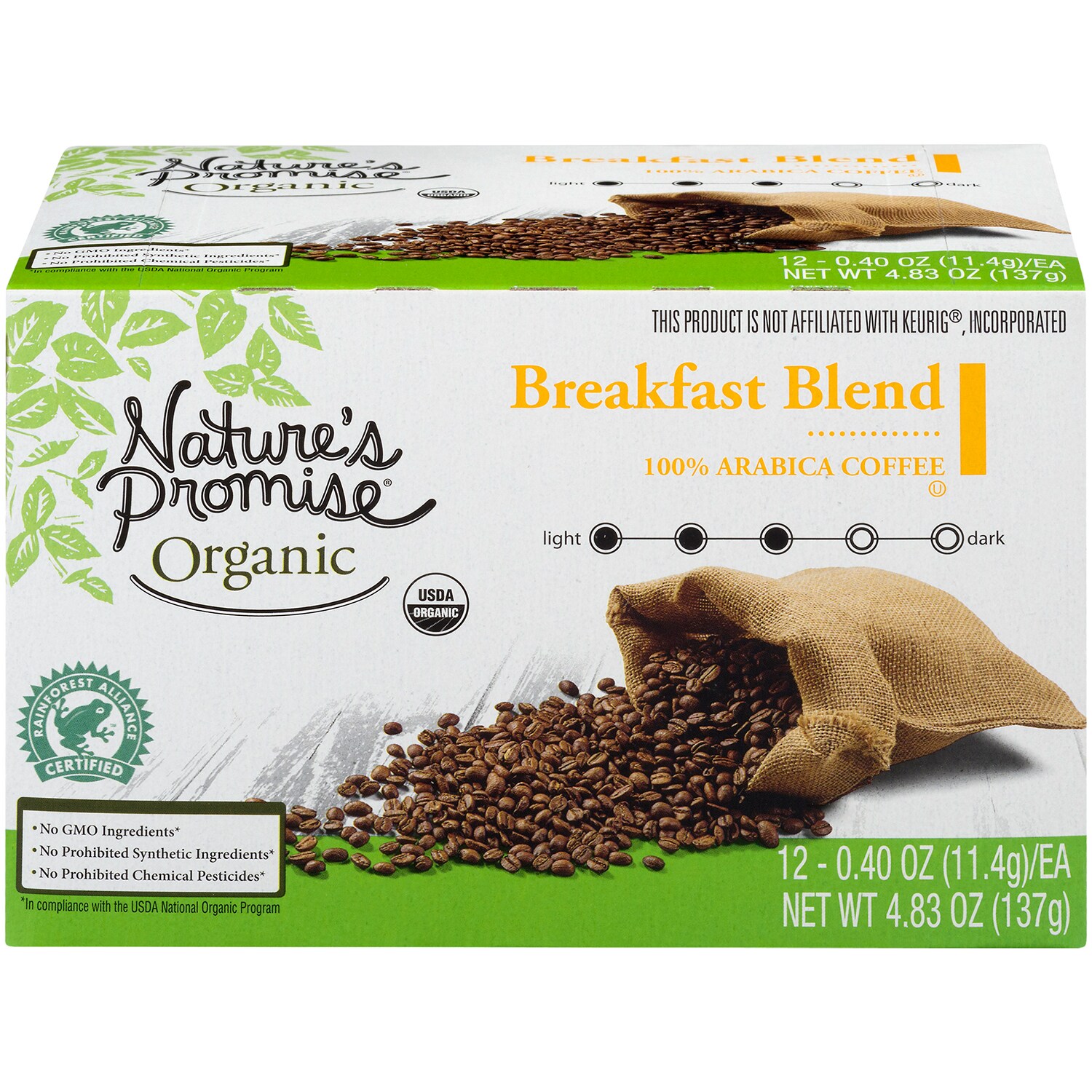 Nature's Promise Organic Coffee Pods, Breakfast Blend