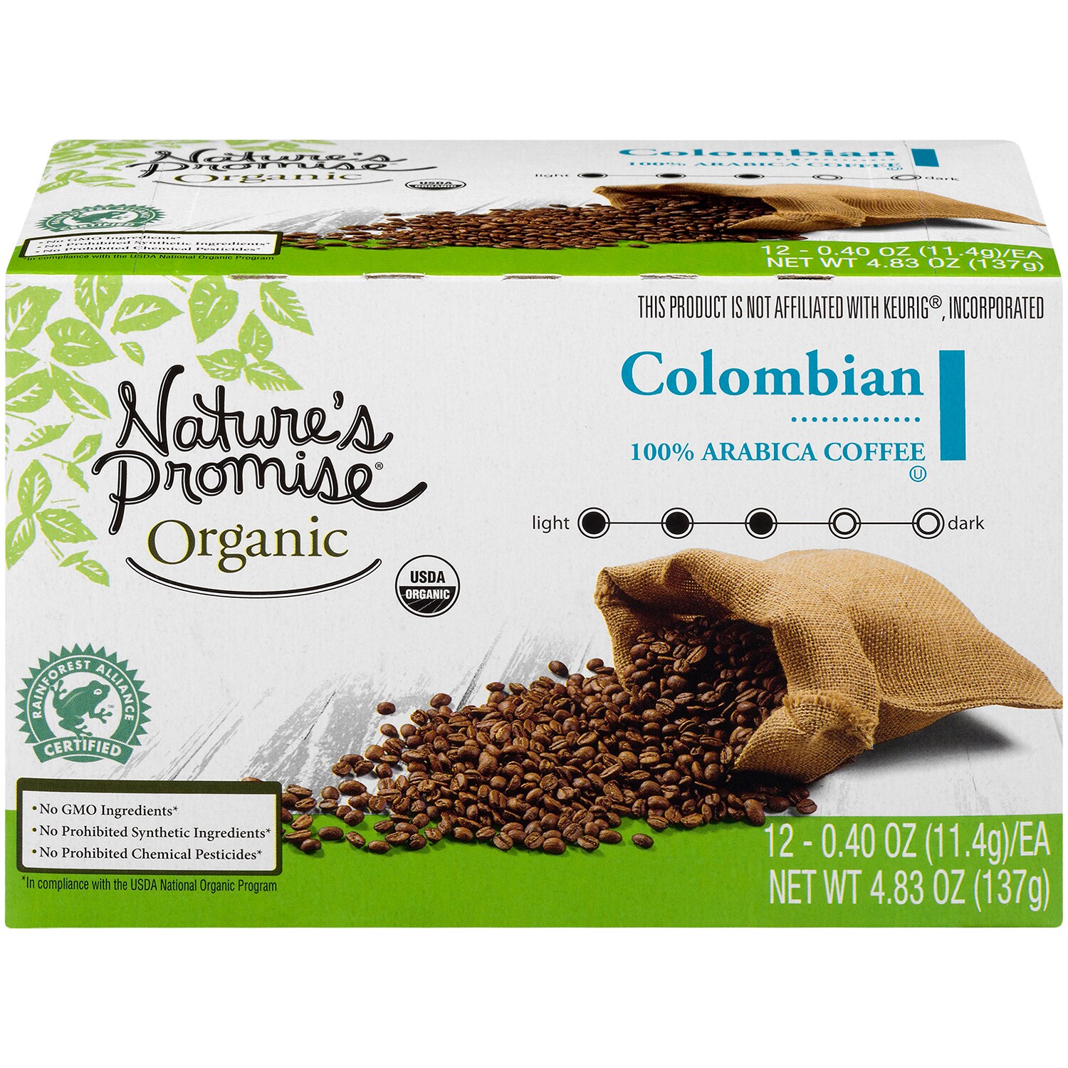 Nature's Promise Organic Coffee Pods, Colombian
